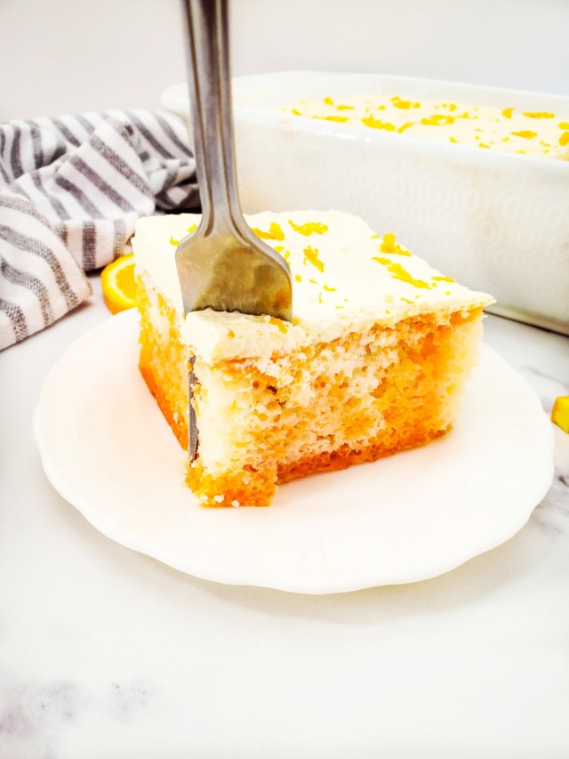 Easy Orange Creamsicle Poke Cake