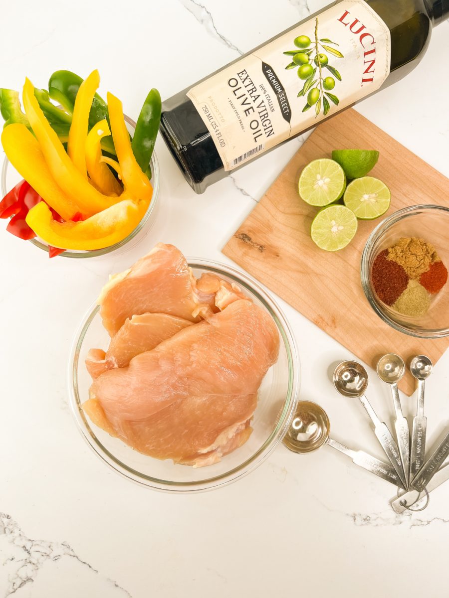 ingredients for fajita chicken