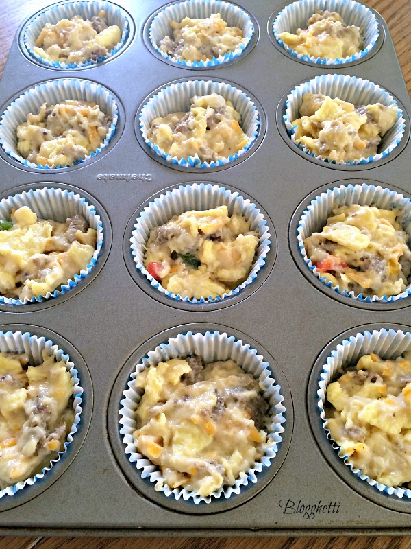 On the go breakfast muffins ready to bake
