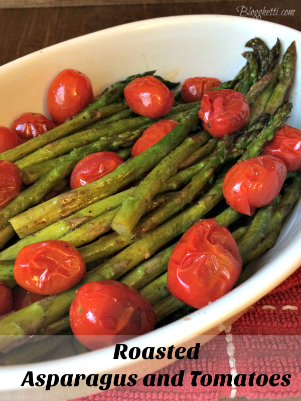 healthy and quick roasted asparagus and tomatoes side dish
