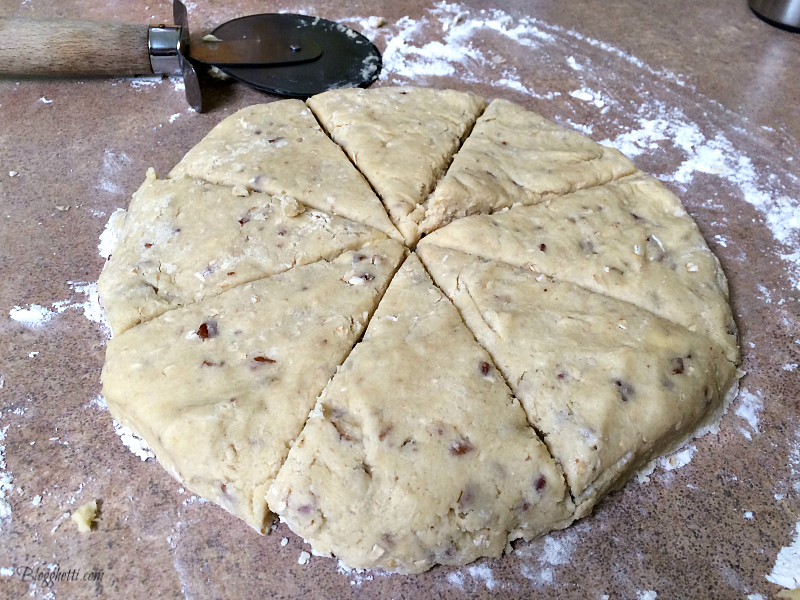 scone dough wedges