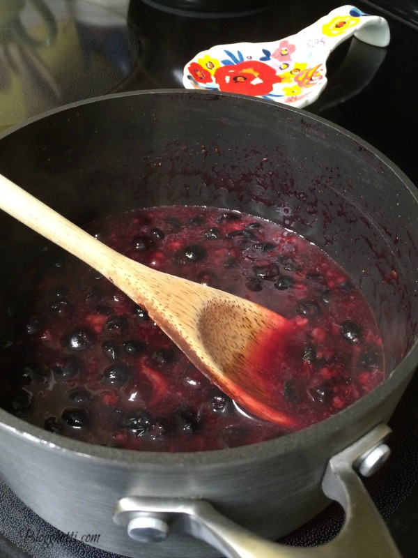 blueberry syrup after simmering