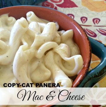 If you love Panera's Macaroni and Cheese (or just love macaroni and cheese) make it at home with this copycat recipe. It's ultra creamy, cheesy, and heavenly good. Simple ingredients for a simple and classic dish.