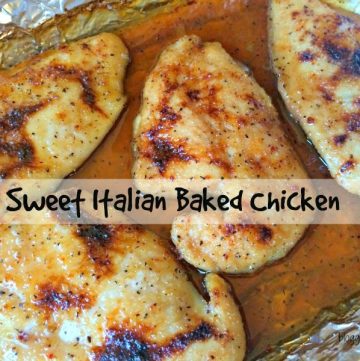 Sometimes the best recipes are those that are not complicated by a long list of ingredients or elaborate cooking techniques. I love this Sweet Italian Baked Chicken recipe for a few reasons: it's easy to prepare, cooking time is under 30 minutes, and the best is that it only contains 3 ingredients. That short list of reasons doesn't take away from the fact that this baked chicken comes out of the oven so moist, sweet, and delicious.
