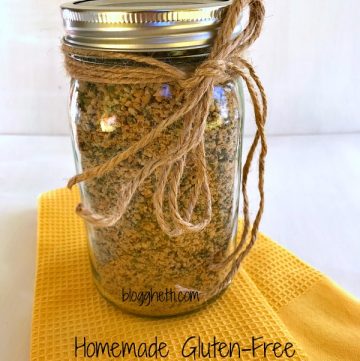 This Gluten-Free Italian Breadcrumb recipe is super easy and takes only a couple of minutes to mix up in your food processor or blender. The breadcrumbs taste amazing and work just like regular breadcrumbs in all of your favorite recipes.