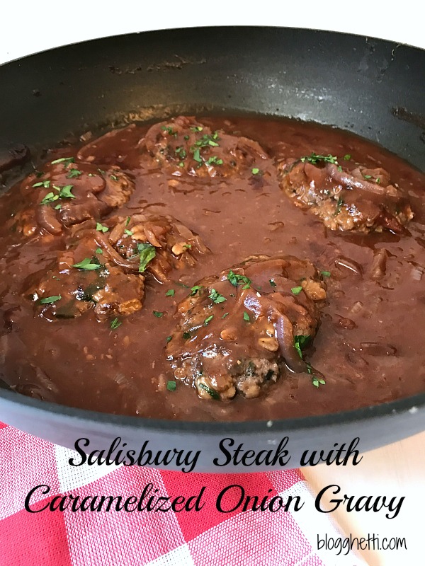 This savory Salisbury Steak with Caramelized Onion Gravy is a made-from-scratch recipe that is pure comfort food heaven. Pour that delicious gravy over mashed potatoes and your taste-buds will thank you.