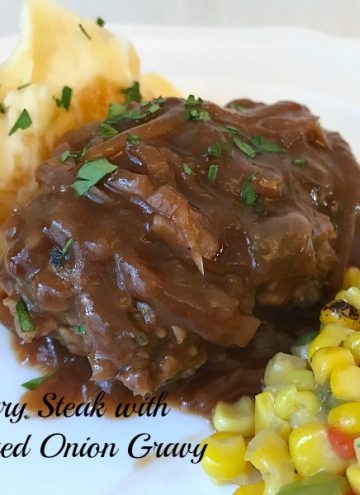 This savory Salisbury Steak with Caramelized Onion Gravy is a made-from-scratch recipe that is pure comfort food heaven. Pour that delicious gravy over mashed potatoes and your taste-buds will thank you.