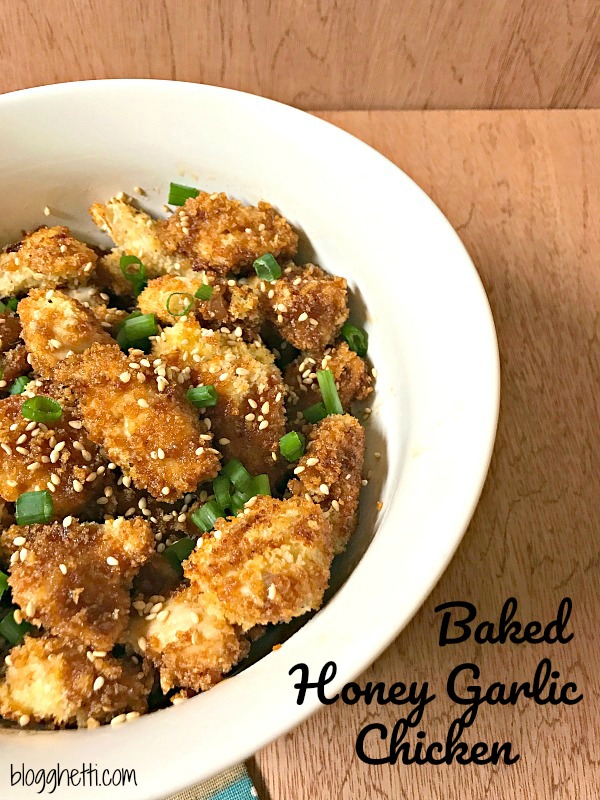 Simple and delicious Honey Garlic Chicken that is baked, not fried and coated with a sweet, spicy, and garlicky sauce. Perfect for any night of the week.