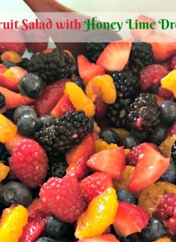 Celebrate the summer with this Fresh Fruit Salad that is coated with a delicious Honey Lime Dressing. This cool, sweet, and refreshing salad is summer in a bowl!