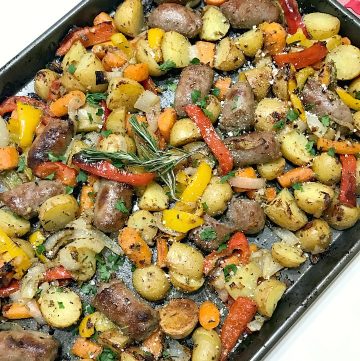 Sheet Pan Roasted Italian Sausage with Vegetables