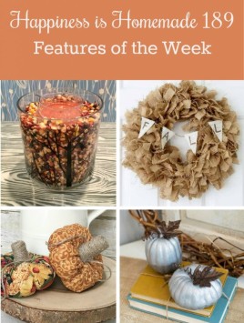 Happiness is Homemade Link Party:  Crafty Fall Decor