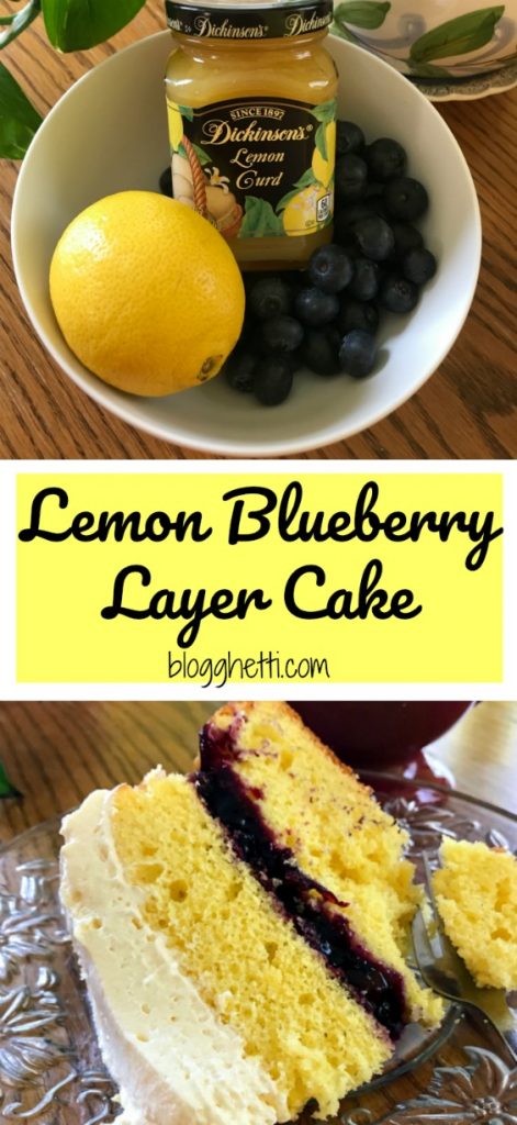 This Lemon Blueberry Layer Cake is filled with fresh lemon flavor, a layer of delicious blueberries, and topped with a light lemony frosting.  Perfect for any occasion that calls for a sweet treat.  