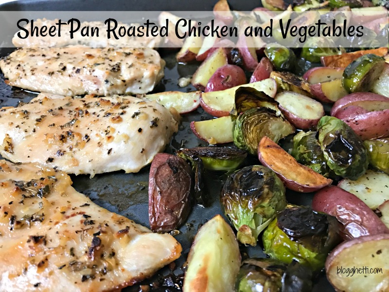 This healthy, simple, and delicious sheet pan roasted chicken and vegetables is ready in 30 minutes. Perfect for busy nights!