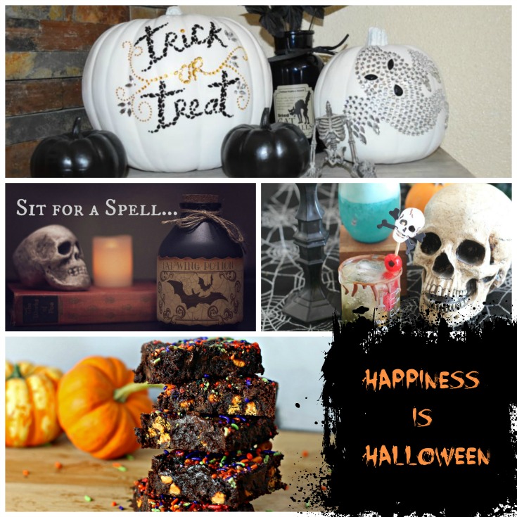 Welcome to a Ghoulish Edition of Happiness is Homemade Link Party.  It's all most fright night so it seems fitting to showcase a few spooktacular Bloggers and their fanciful creations.