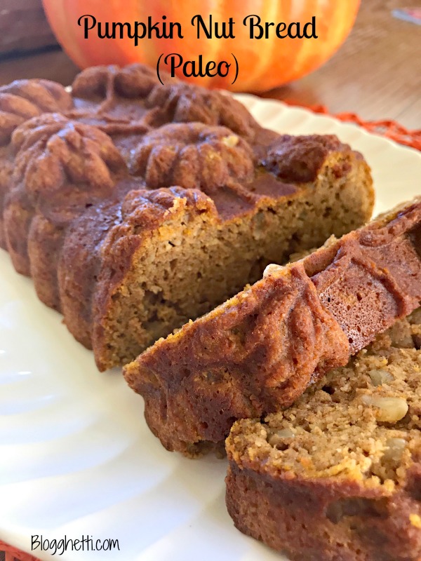 Celebrate fall flavors with this healthy and delicious Paleo Pumpkin Nut Bread. Made with almond flour, real pumpkin, and uses honey as the sweetener.