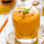 This delicious Honey Pumpkin Smoothie with Cinnamon is loaded with all the spices of the Fall season. It's like a slice of pumpkin pie in a glass with none of the guilt!