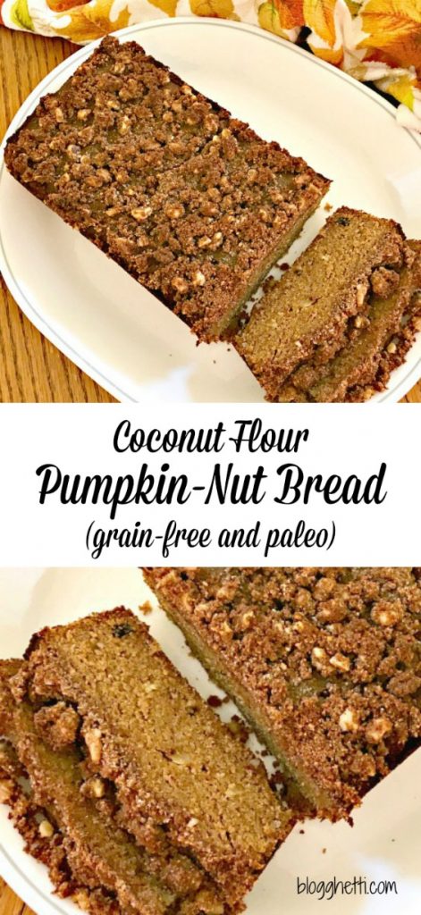 This healthy Coconut Flour Pumpkin Nut Bread is so delicious that unless you know what's in it, you won't believe it's good for you. It's also grain-free and Paleo.