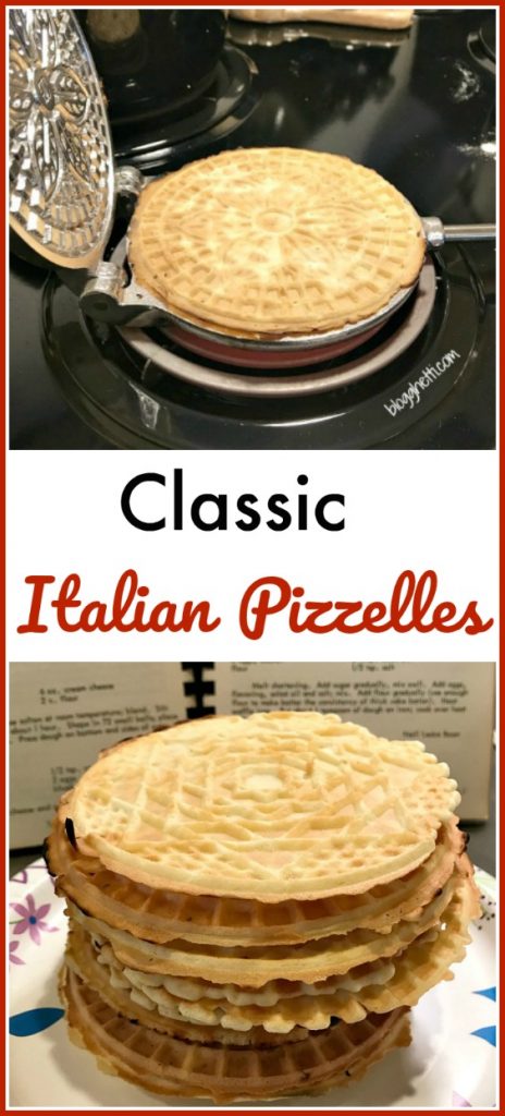 Classic Italian Pizzelles are delicate, thin, crisp, and wafer-like cookies. They are lightly sweet with plenty of the traditional anise flavor but vanilla pizzelles are just as delicious, if you're not a fan of anise.