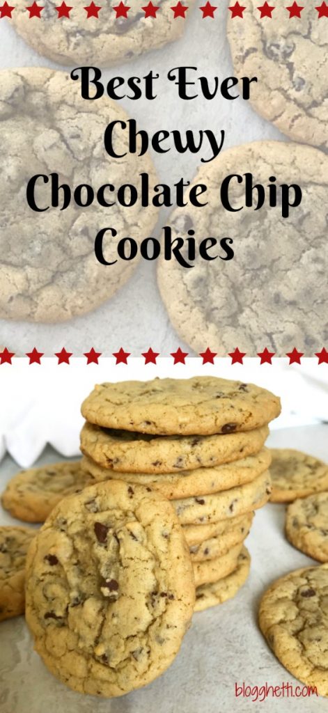 Your quest for the best ever chewy chocolate chip cookie recipe is over. This fabulous chocolate chip cookie is crisp on the outside, soft, and chewy on the inside. Perfection!