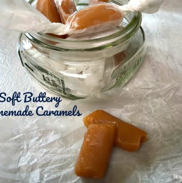 Soft buttery homemade caramels are made with simple ingredients like sugar, butter, light corn syrup, and sweetened condensed milk. The result is a delicious soft caramel candy that is perfect for the sweet-tooth cravings or gift-giving.