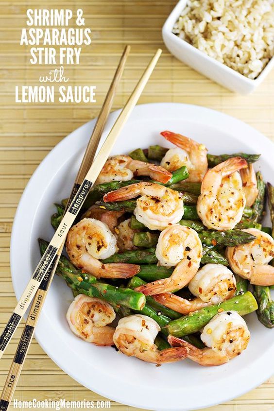 Shrimp and Asparagus Stir Fry