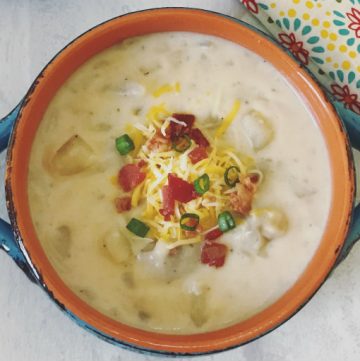 Slow Cooker Creamy Potato Soup, soup, slow cooker