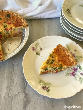 Western Omelet Quiche slice