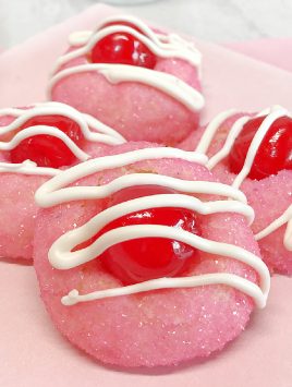 cherry cream cheese cookies feature image