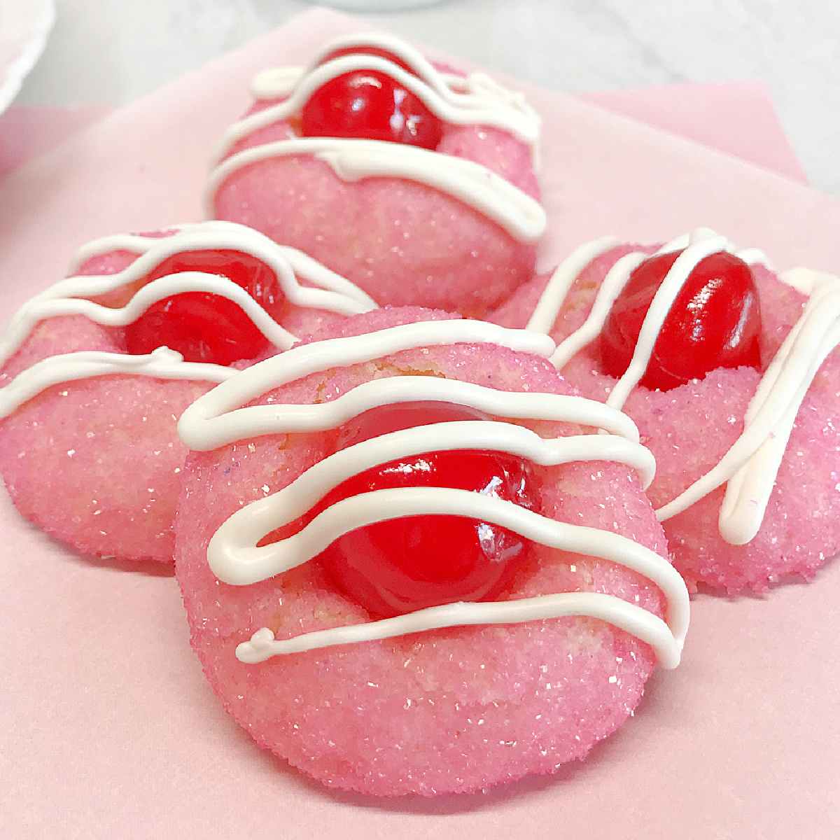 cherry cream cheese cookies feature image