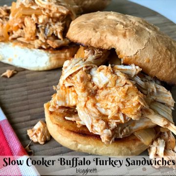 Slow Cooker Buffalo Turkey Sandwiches