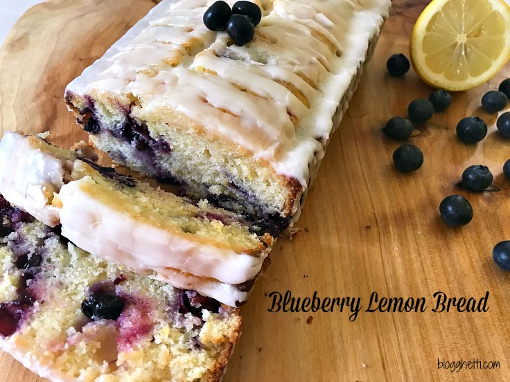 Blueberry Lemon Bread with a Lemon Glaze