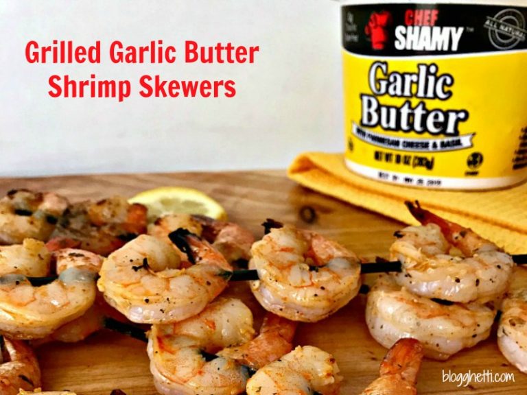 Grilled Garlic Butter Shrimp Skewers