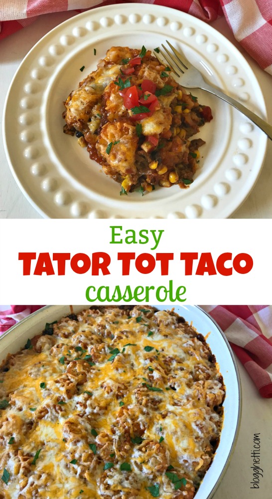 Easy Tator Tot Taco Casserole