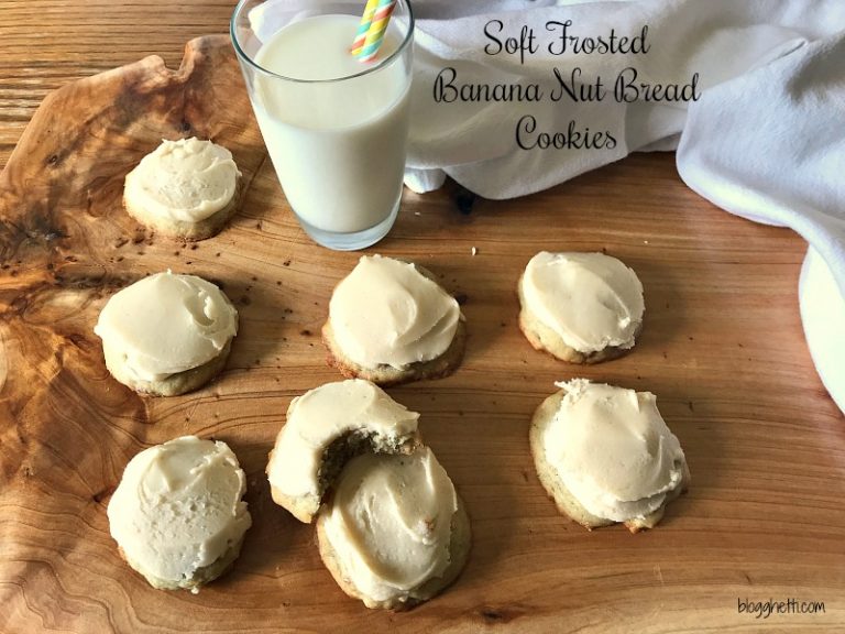 Soft Frosted Banana Nut Bread Cookies
