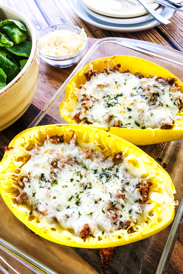 Easy-Baked-Spaghetti-Squash-with-Meat-Sauce-Recipe-Home Cooking Memories