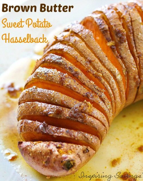 Hasselback Sweet Potatoes with Brown Butter
