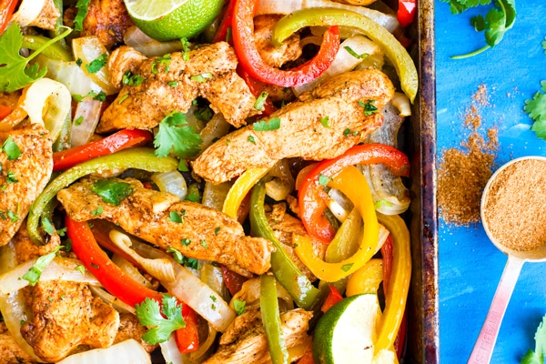 Sheet Pan Chicken Fajitas - Evolving Table