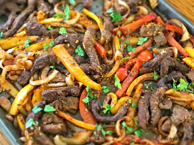 Sheet Pan Steak Fajitas feature