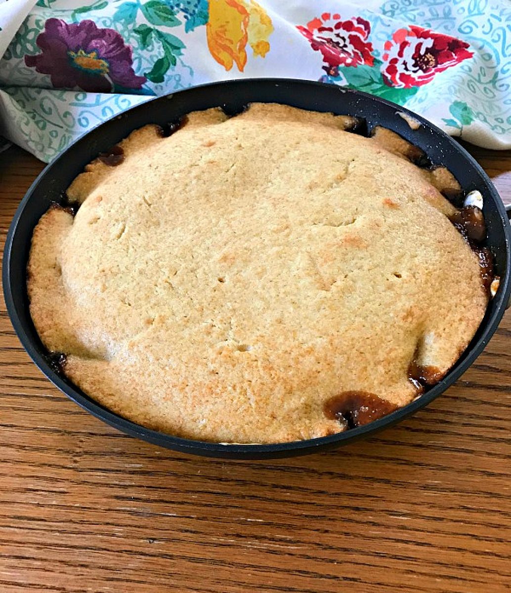 cake cooling in skillet