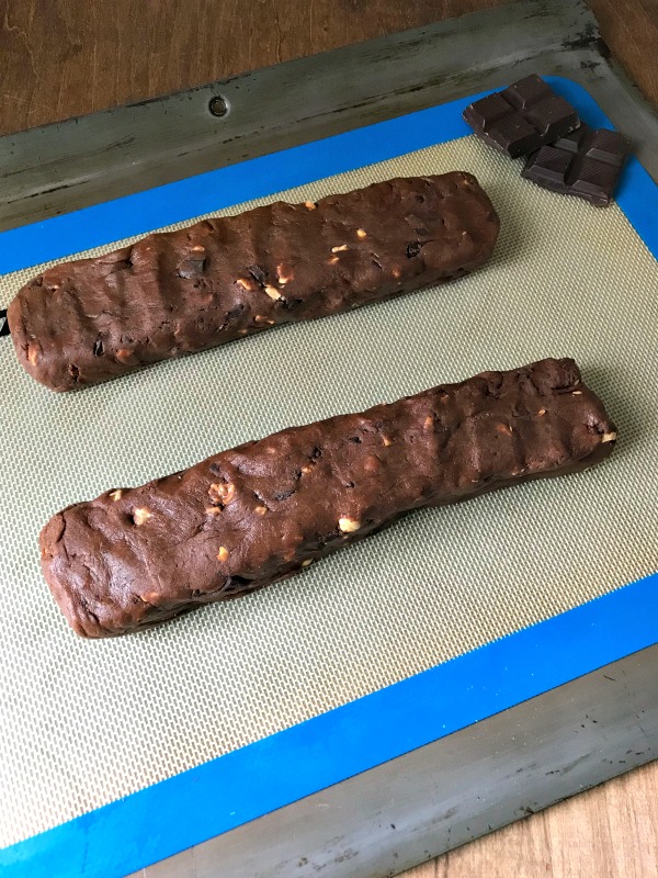 Chocolate Hazelnut Biscotti dough