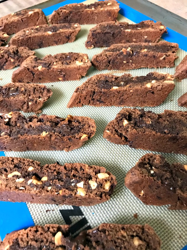 Chocolate Hazelnut Biscotti second bake