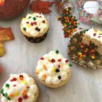 Festive Fall Cupcakes with White Chocolate Frosting - feature