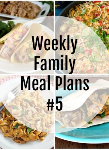 Weekly Family Meal Plans #5 - square