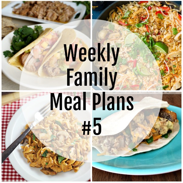 Weekly Family Meal Plans #5 - square