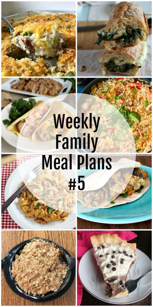 Weekly Family Meal Plans #5