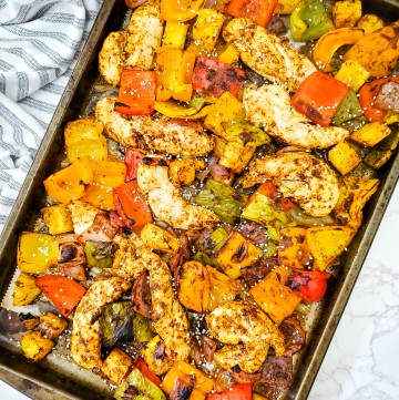 delicious sheet pan chicken and veggie dinner