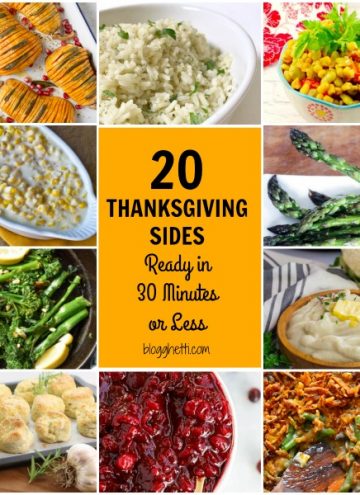20 Thanksgiving Sides Ready in 30 Minutes or Less
