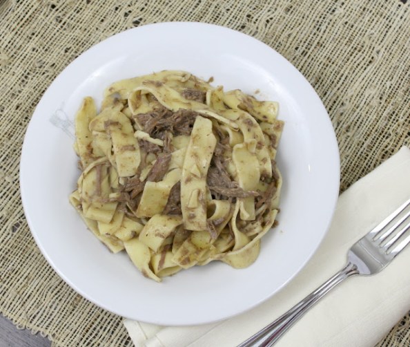 Slow Cooked Beef and Gravy with Noodles