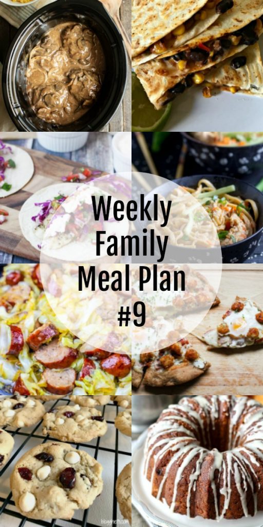 Weekly Family Meal Plan #9