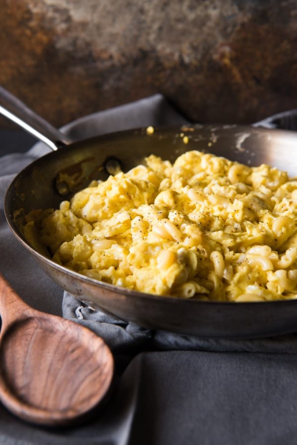 Peppery Scrambled Macaroni Eggs from House of Nash Eats